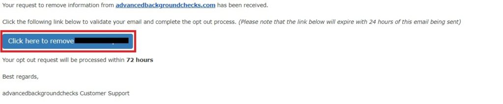 Advanced Background Checks removal email confirmation link