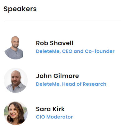 employee personal info online webinar speakers