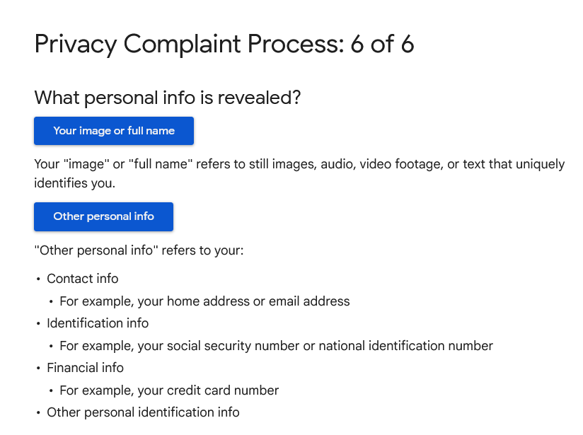 Privacy Complaint Process - defining the complaint