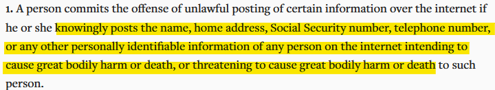 Missouri doxxing law