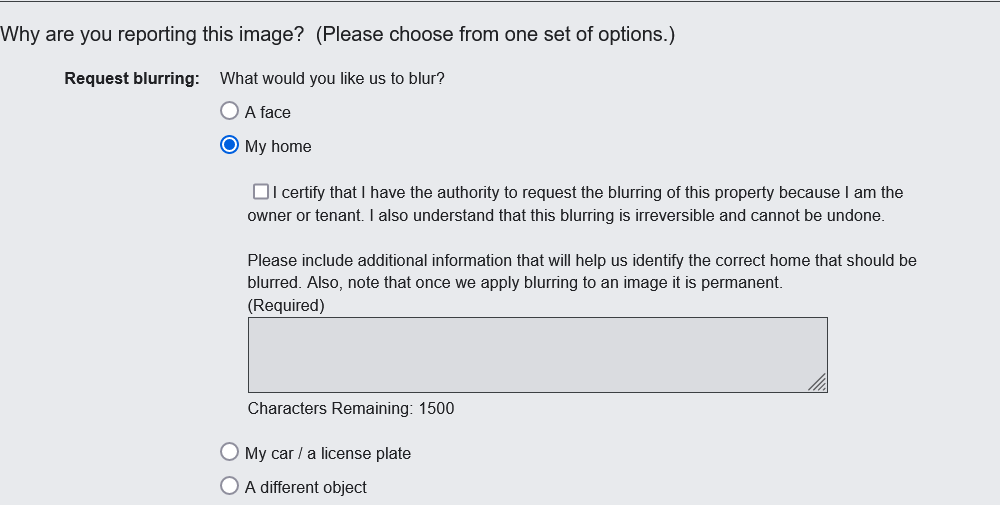 Removing an image from Google Maps