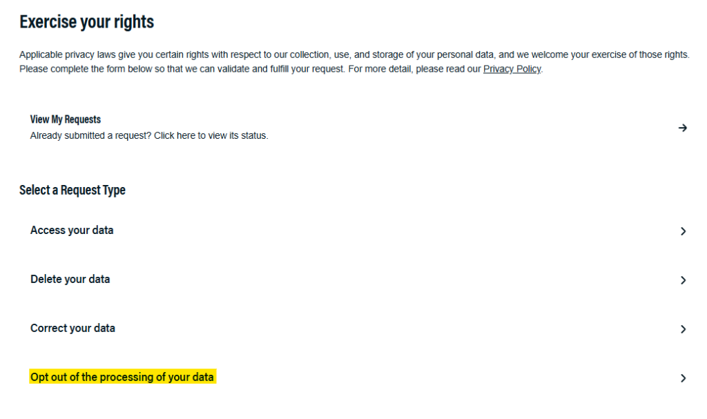 6sense privacy rights