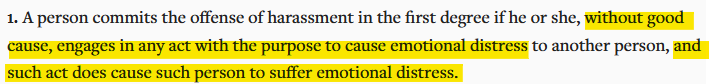 Missouri harassment law