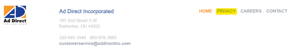 AdDirectInc footer