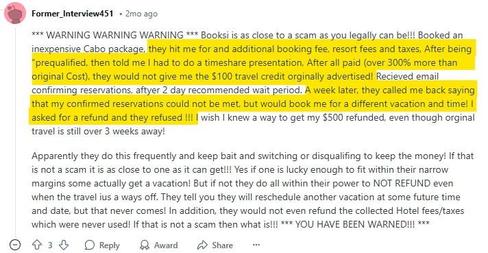 Booksi feedback on Reddit (negative)