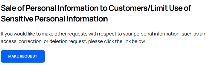 Buxton "Make request" button 