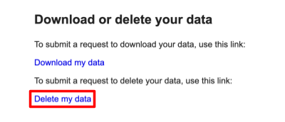 Craigslist "Download or delete your data"
