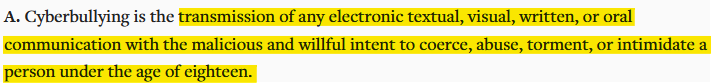 Louisiana cyberbullying 