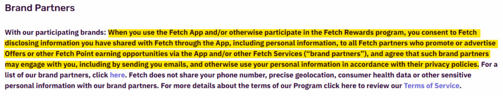 Fetch "Brand Partners" section 