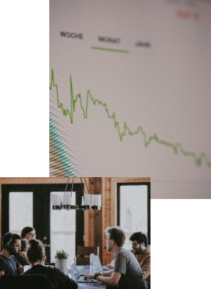 People at Conference Table, Graph