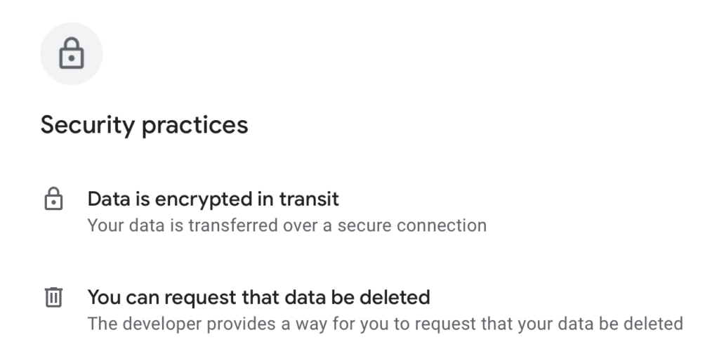 KashKick security practices according to its Google Play page