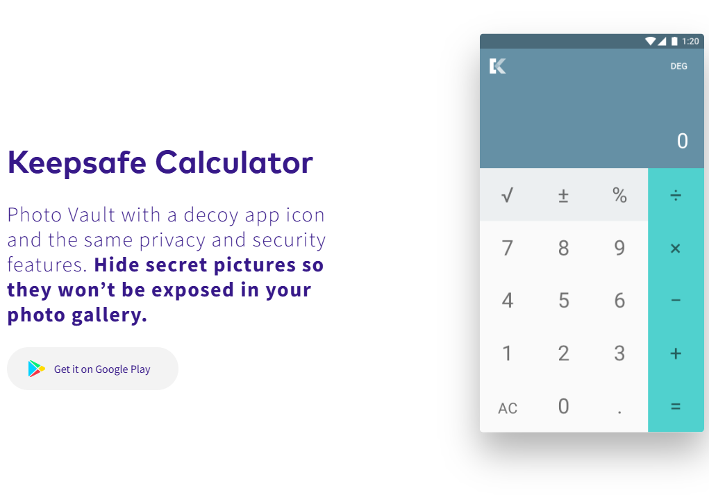 Keepsafe calculator