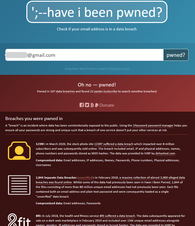 Have I Been Pwned