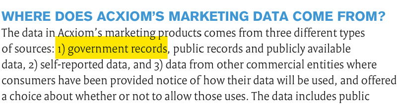 Acxiom information sources