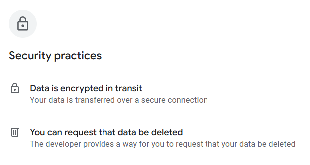 Mistplay security practices according to its Google Play page