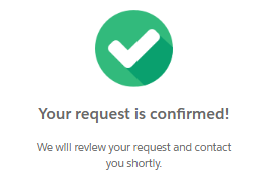 Modigie request confirmed