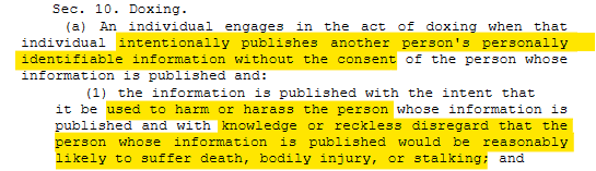 Illinois Civil Liability for Doxing Act