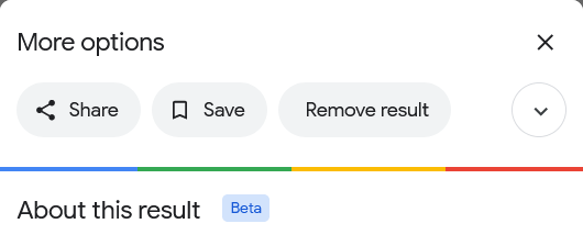 Remove result option