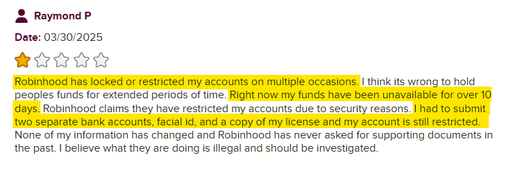 Robinhood BBB review