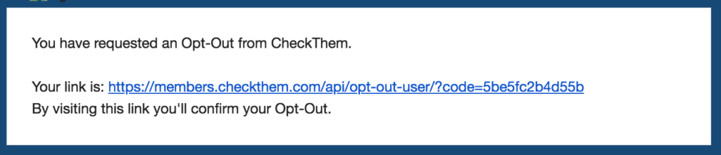 remove yourself from checkthem opt out removal