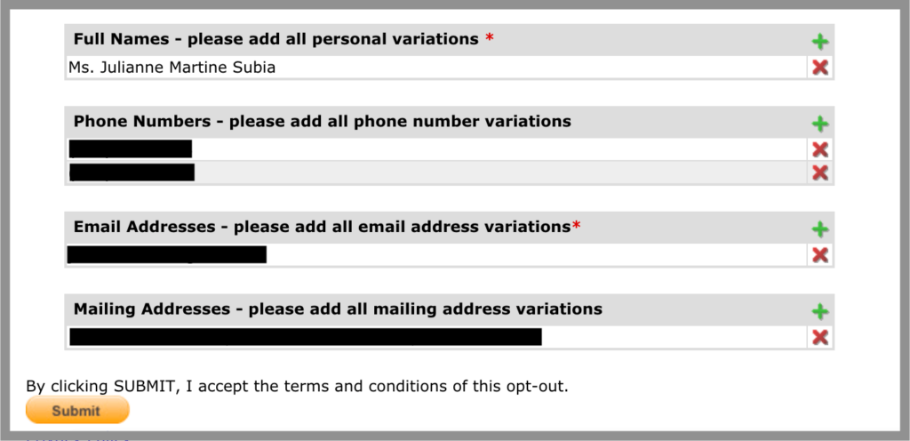 remove yourself from acxiom opt out removal