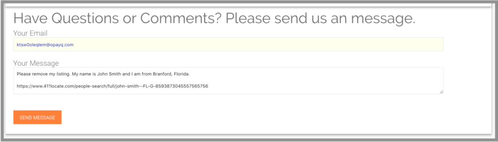 remove yourself from 411 locate opt out removal