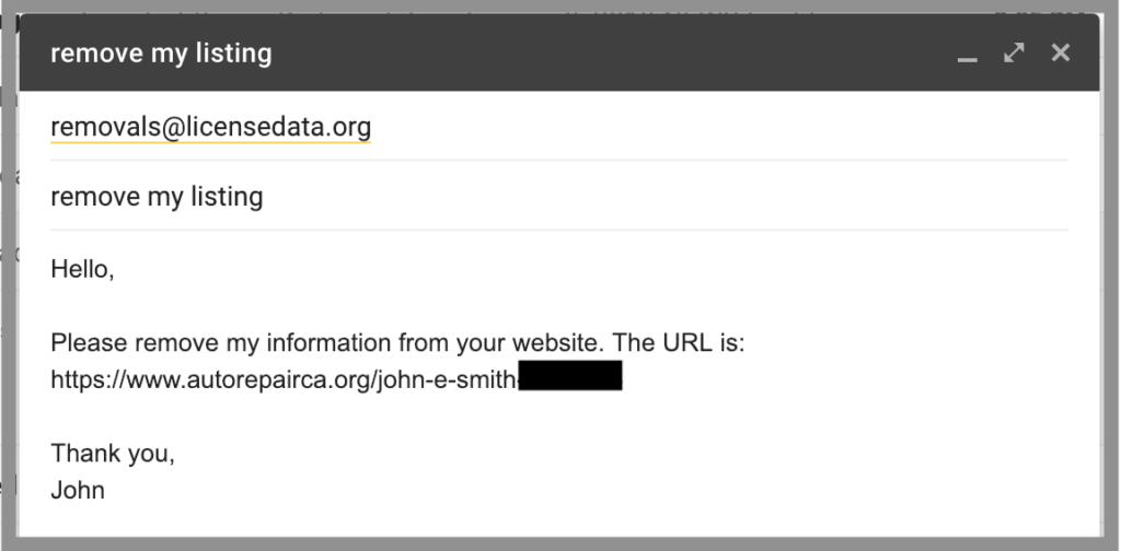How to Remove Yourself from Auto Repair California opt out removal