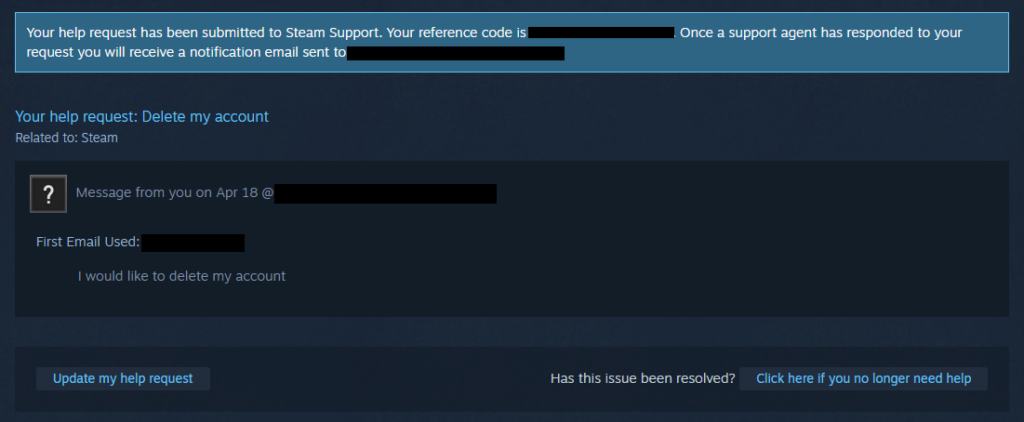 Steam reference code