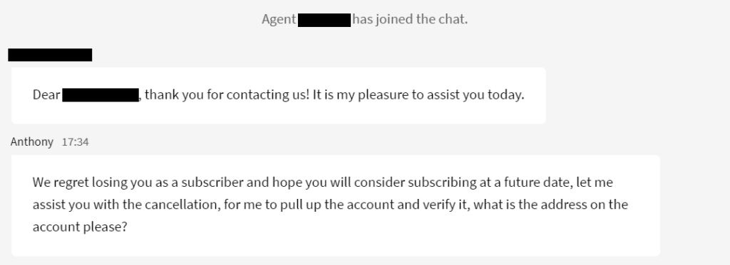 Car and Driver live chat with customer support