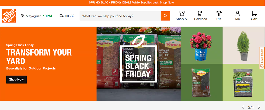 Home Depot website