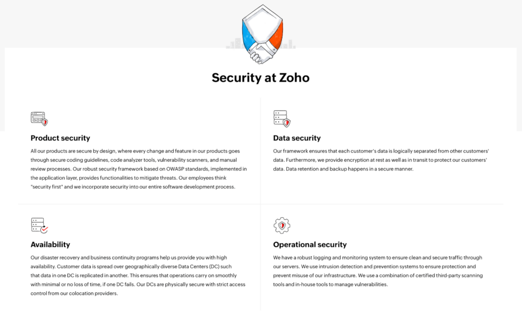 Security at Zoho