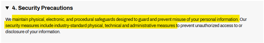 Shein security precautions 