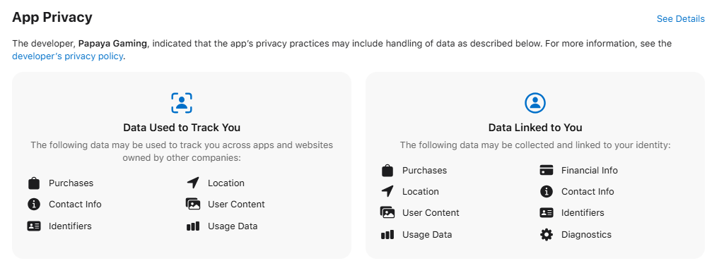 Solitaire Cash app privacy