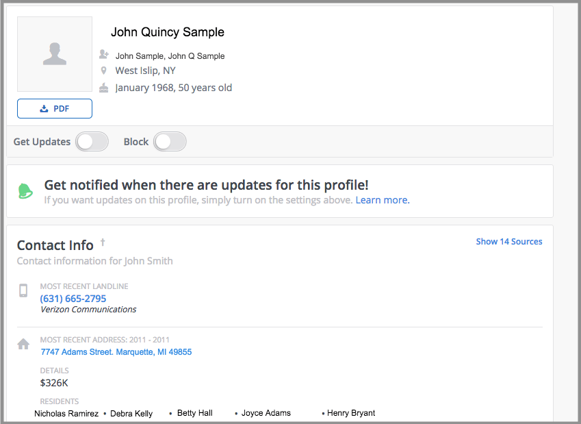 been verified spokeo intelius whitepages mylife radaris google search