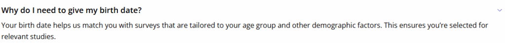 "Why do I need to give my birth date?" 