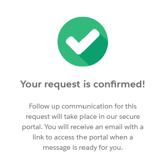 ThompsonReuters request confirmed 