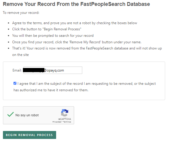 FastPeopleSearch removal page