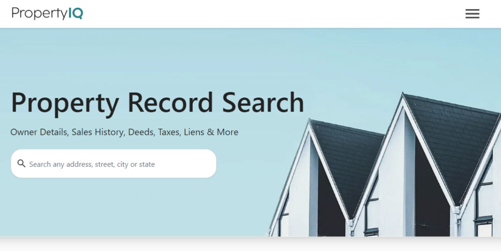 PropertyIQ homepage