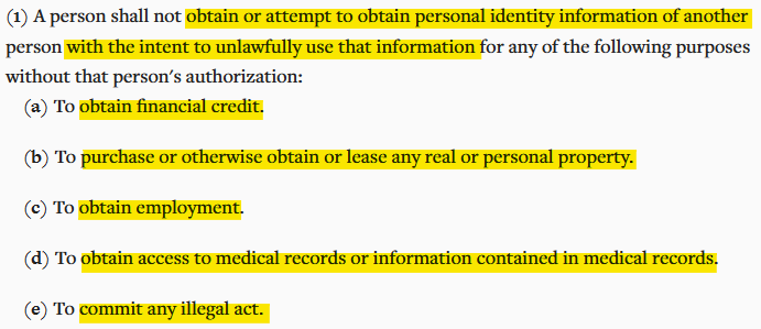 Mississippi identity theft