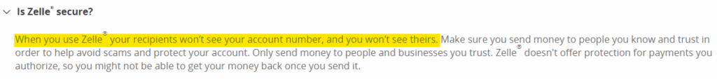 Zelle security