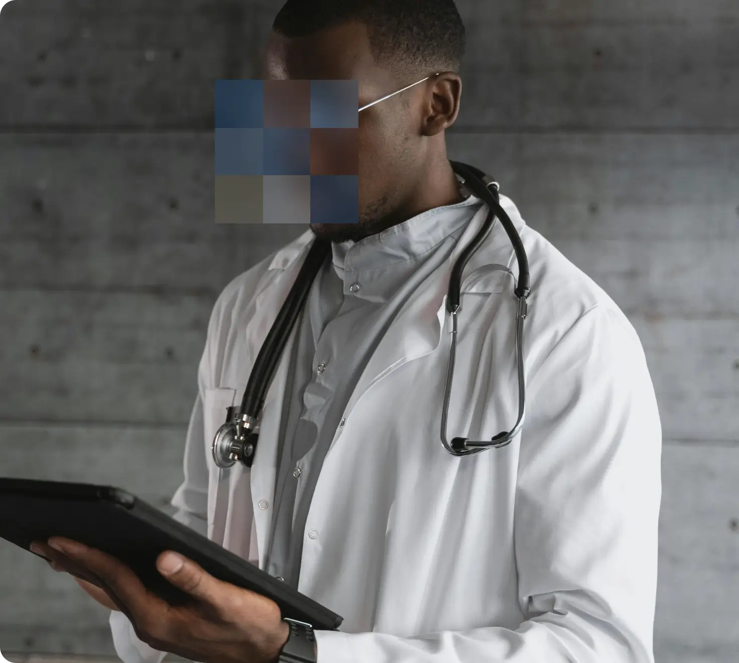 Blurred Face Healthcare Sector