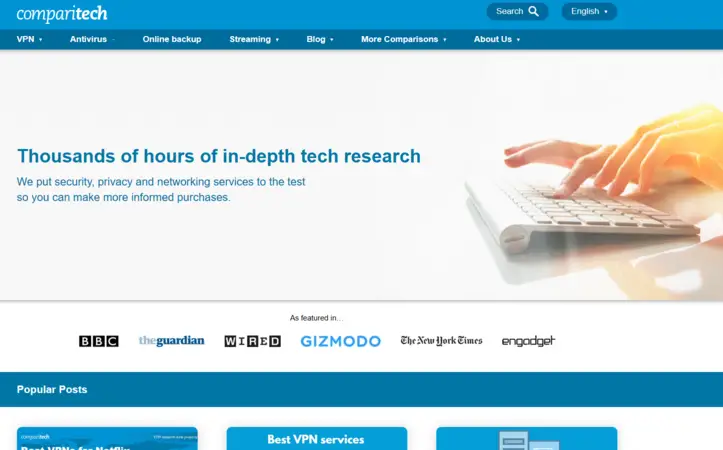 Comparitech homepage