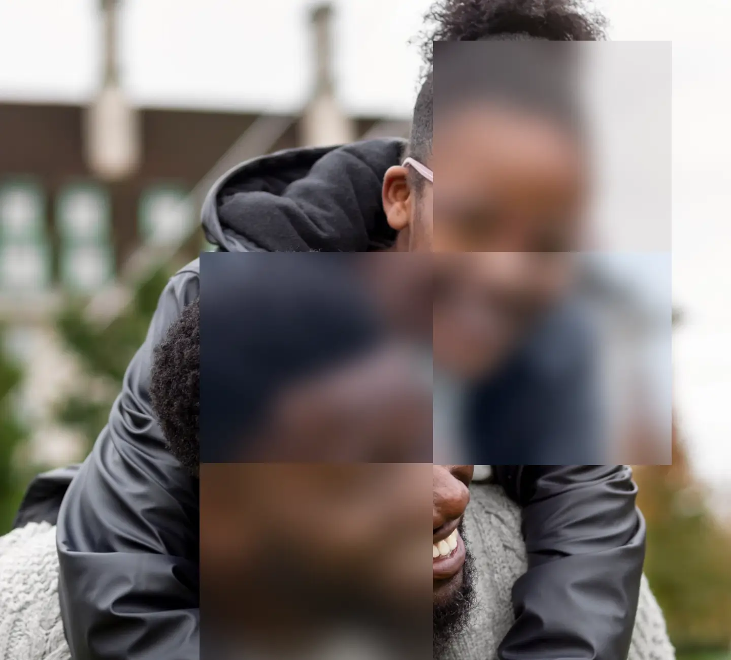 Couple with Blurred Faces