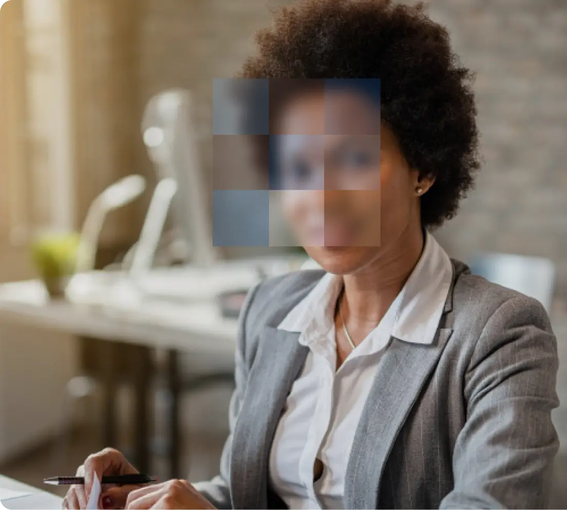 Blurred Face Financial Sector